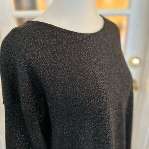 Metallic long knit sweater